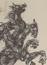 Load image into Gallery viewer, Divine Comedy - L'Enfer - Chant 6 - Cerberus - Woodcut - 118/4765 - "Collectors Set"