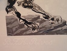 Load image into Gallery viewer, Divine Comedy - L'Enfer - Chant 6 - Cerberus - Woodcut - 118/4765 - "Collectors Set"