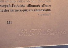 Load image into Gallery viewer, Divine Comedy - L'Enfer - Chant 14 - The Blasphemers - Woodcut - 118/4765 - "Collectors Set"