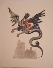 Load image into Gallery viewer, Divine Comedy - L'Enfer - Chant 17 - The Usurers - Woodcut - 118/4765 - "Collectors Set"