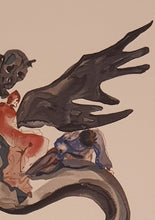 Load image into Gallery viewer, Divine Comedy - L'Enfer - Chant 17 - The Usurers - Woodcut - 118/4765 - "Collectors Set"