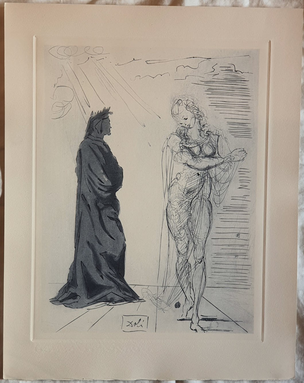 Divine Comedy - L'Enfer - Chant 2 - Virgile Comforts Dante - Etching - 118/242 - 