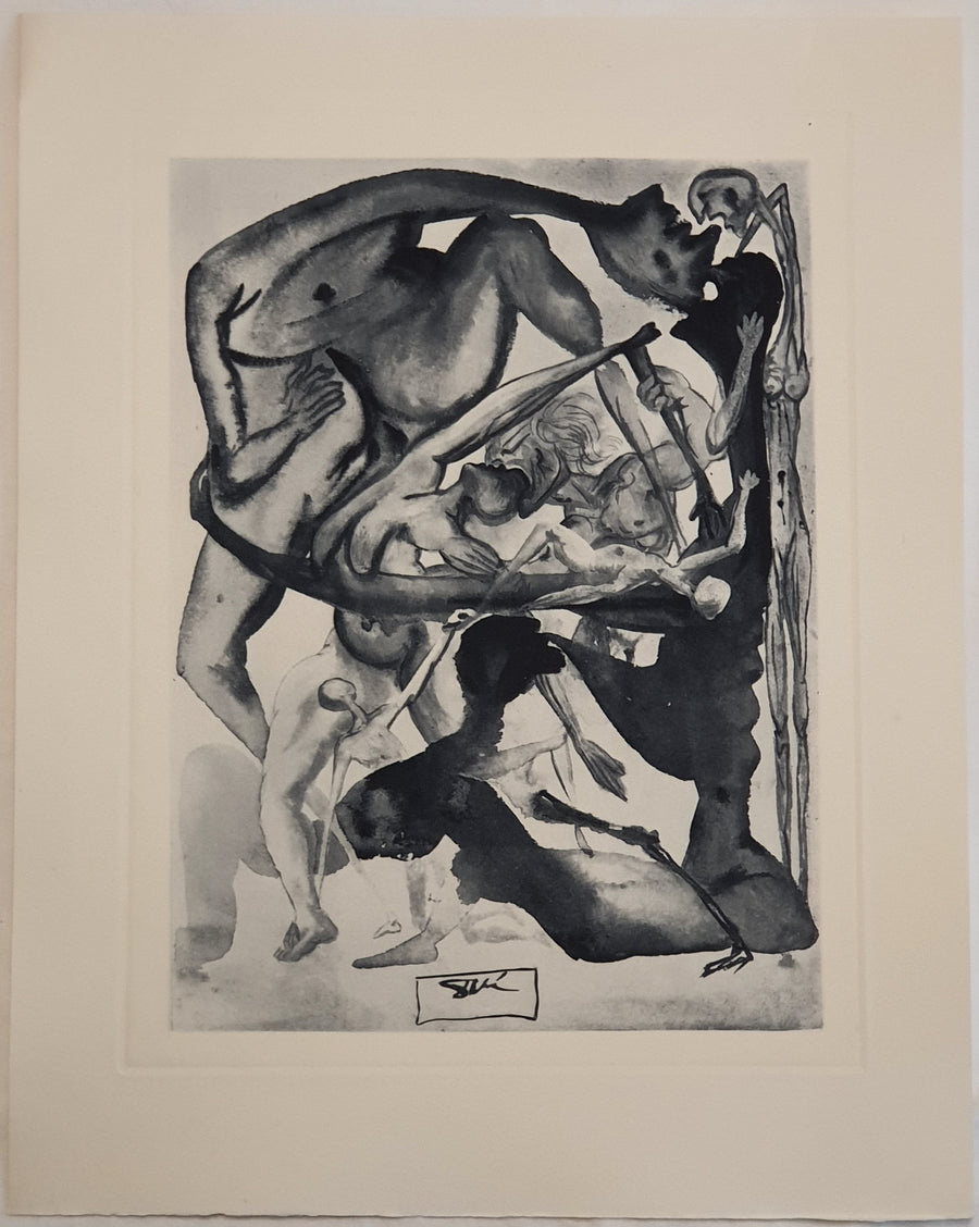 Salvador Dalí Divine Comedy – Inferno Chant XI Original Etching (Limited Edition)