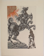 Load image into Gallery viewer, Divine Comedy - L&#39;Enfer - Chant 6 - Cerberus  - Woodcut - 118/4765 - &quot;Collectors Set&quot;
